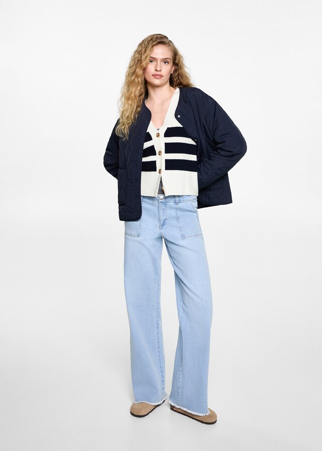 Mango Strickcardigan mit Streifenmuster Im Verkauf