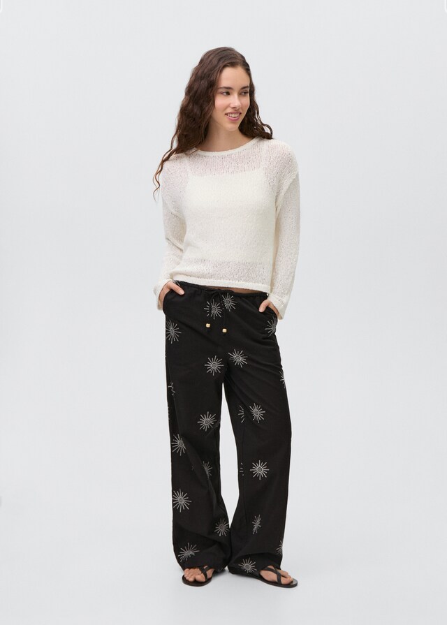 Mango Texturierter Strickpullover Outlet