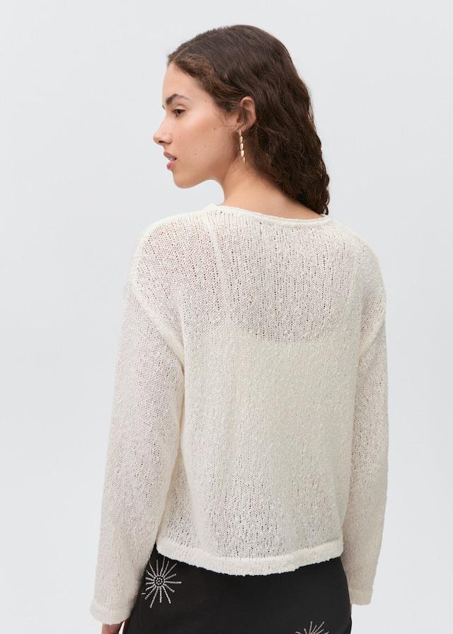 Mango Texturierter Strickpullover Outlet