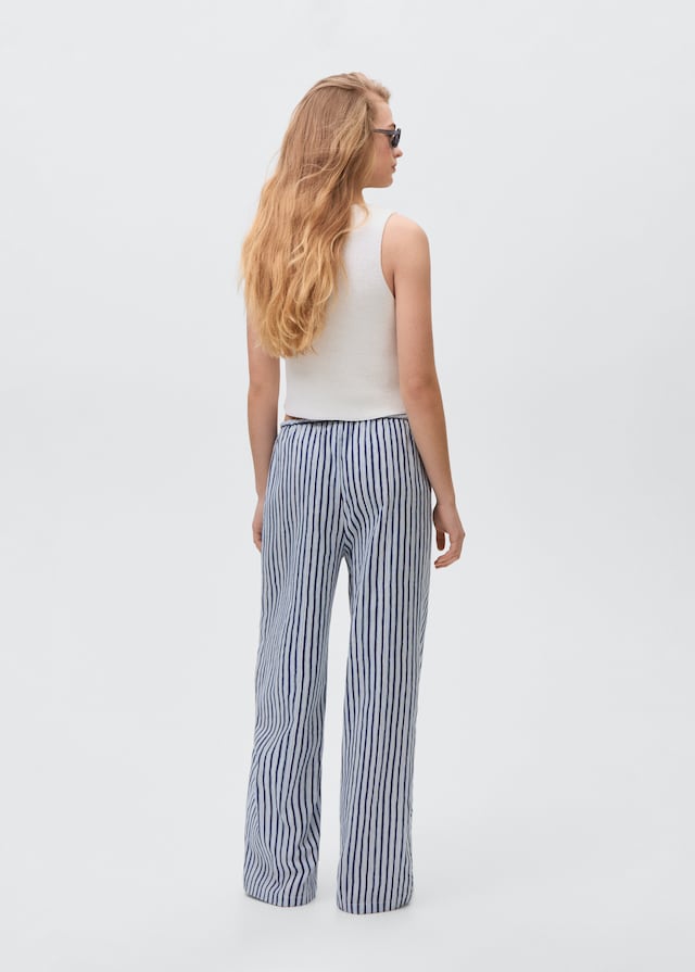 Mango Gerade geschnittene Streifenhose Günstig kaufen