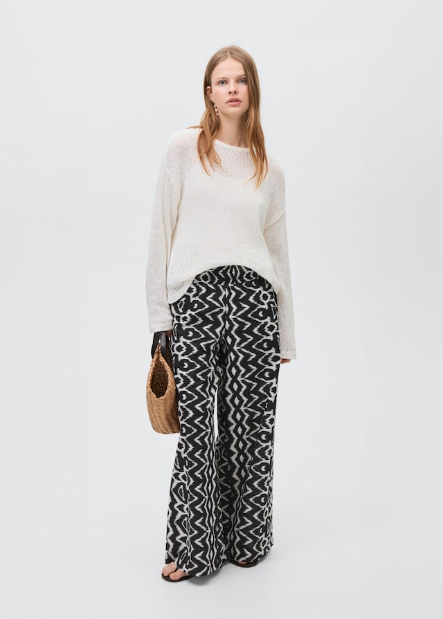Mango Gerade Printhose Flash Sale
