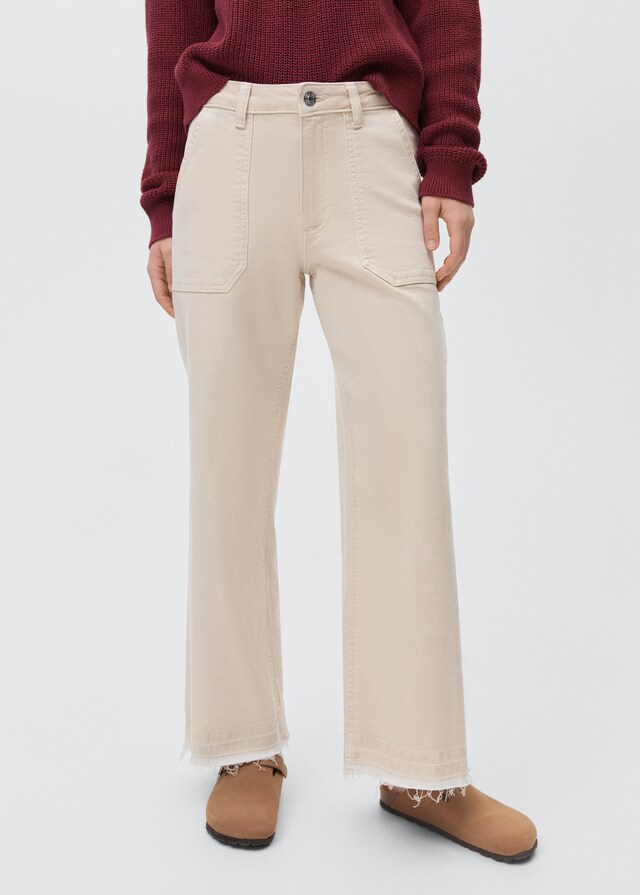 Mango Culotte-Jeans mit Taschen Begrenztes Angebot