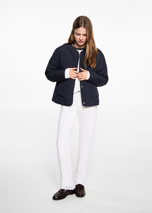 Mango Steppjacke mit Taschen Online Shopping