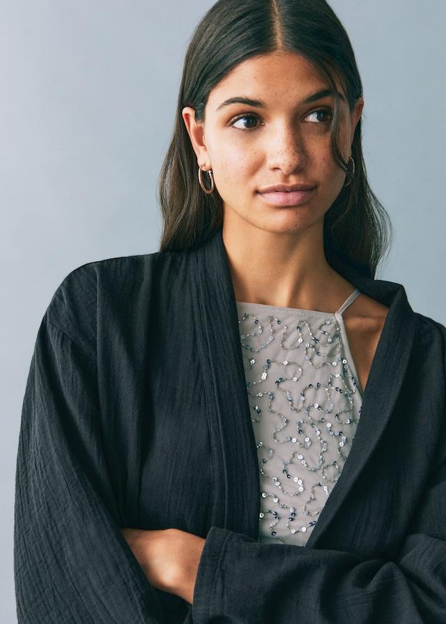 Mango Kimono-Jacke Bambula Black Friday