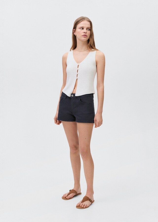 Mango Jeans-Shorts mit hoher Taille Vatertagsangebot