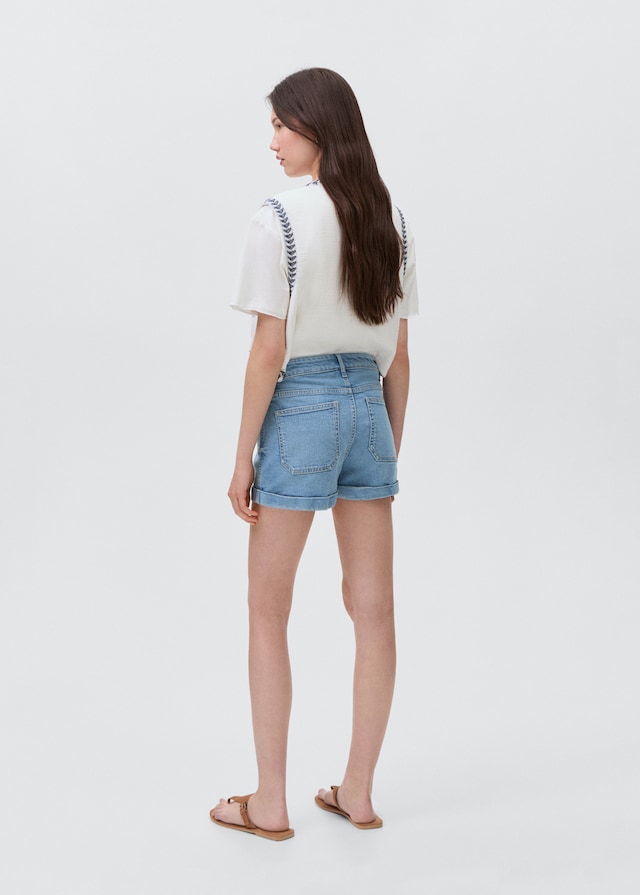 Mango Jeansshorts mit umgeschlagenem Saum Jubiläumsangebot