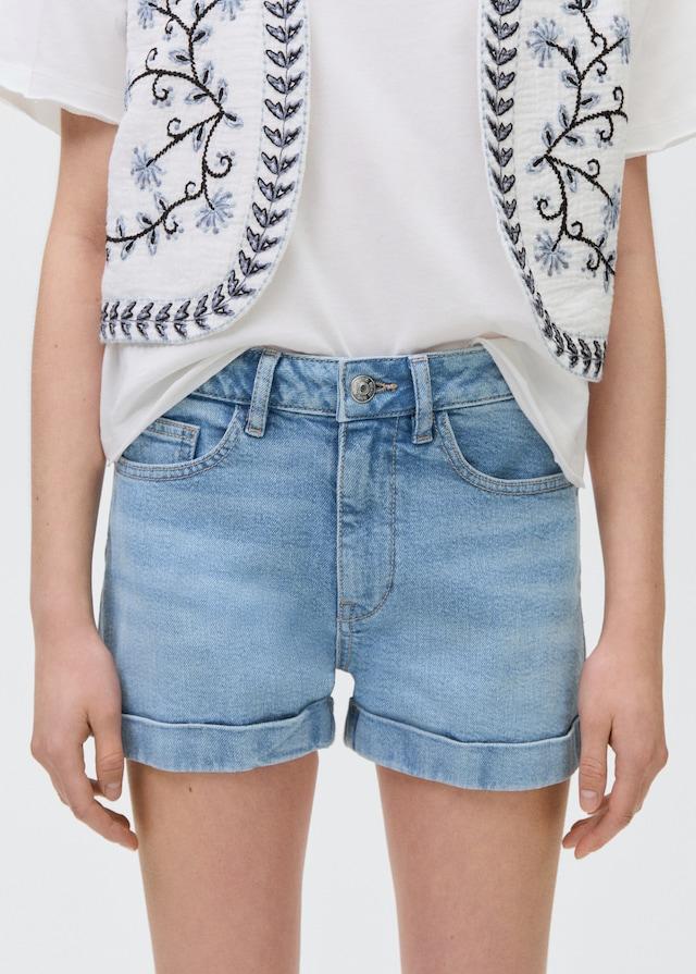 Mango Jeansshorts mit umgeschlagenem Saum Jubiläumsangebot