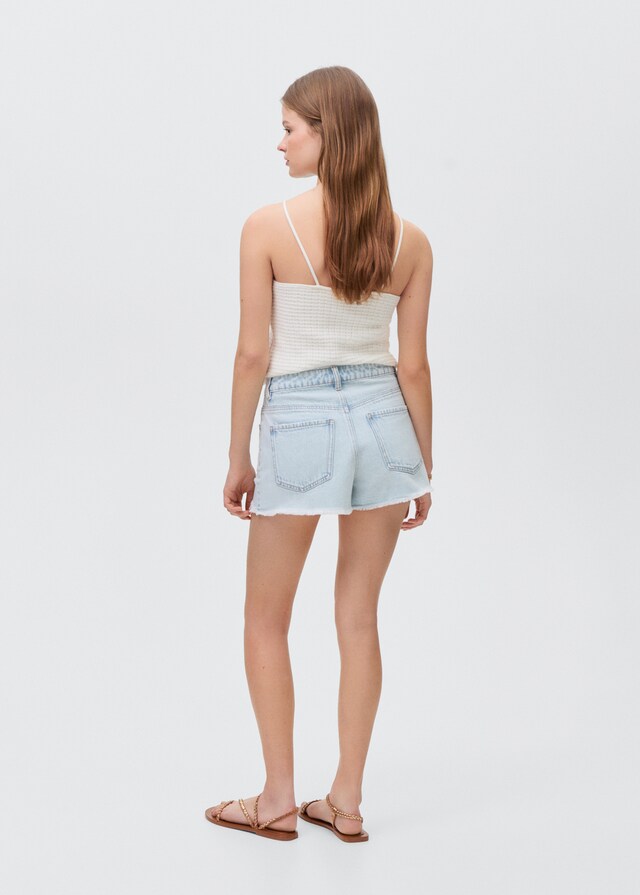 Mango Jeansshorts mit Zierrissen Lagerräumung