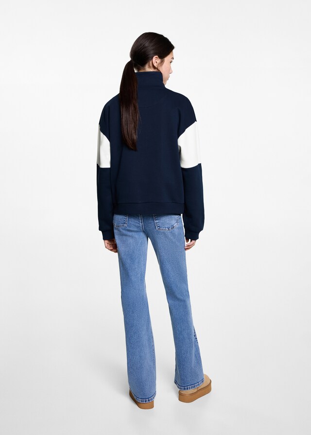 Mango Sweatshirt mit Zip und Schriftzug Zeitlich begrenztes Angebot