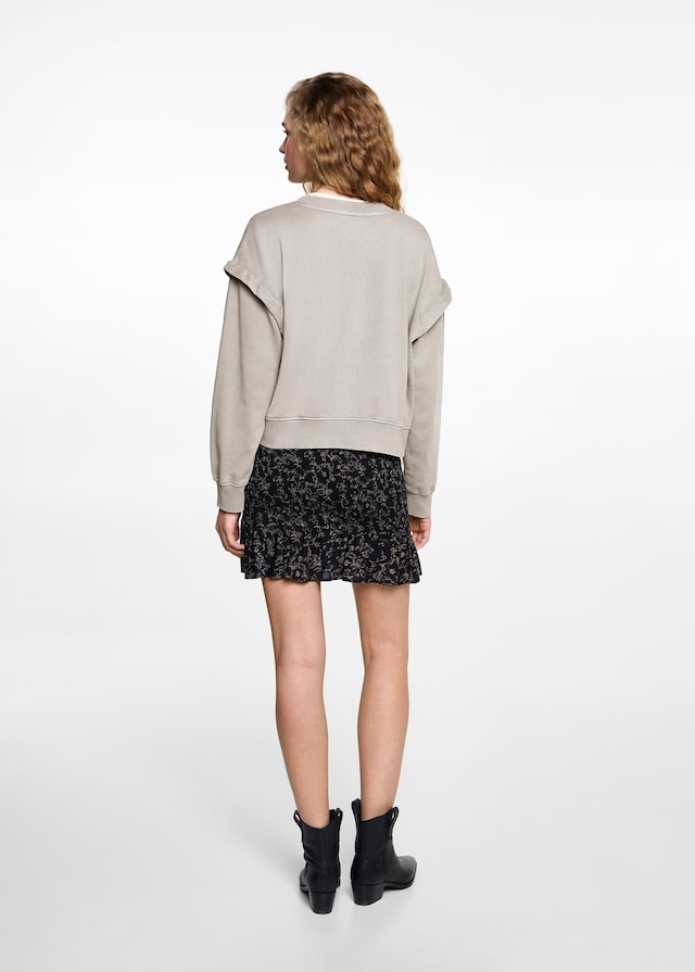 Mango Sweatshirt mit abfallenden Schultern Große Rabatte