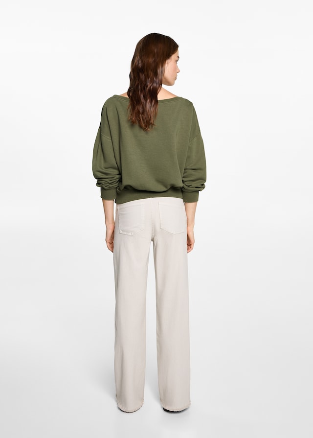 Mango Sweatshirt mit floraler Stickerei Neuheiten