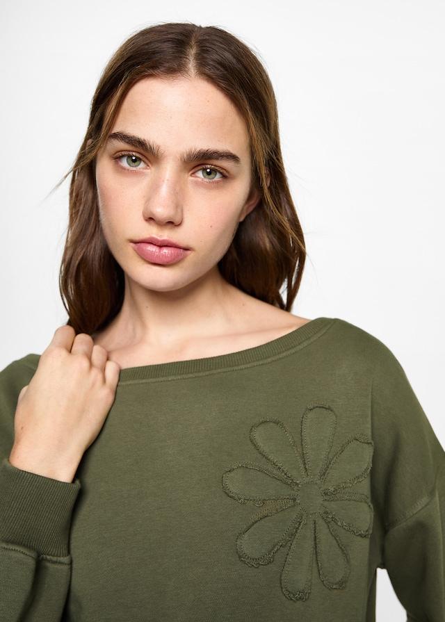 Mango Sweatshirt mit floraler Stickerei Neuheiten