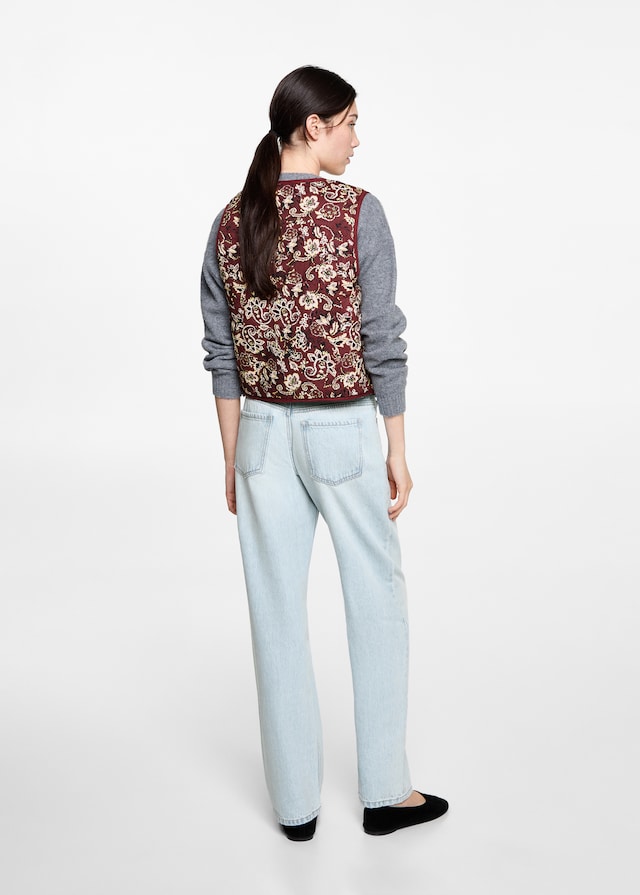 Mango Gemusterte Crop-Weste Saisonale Angebote