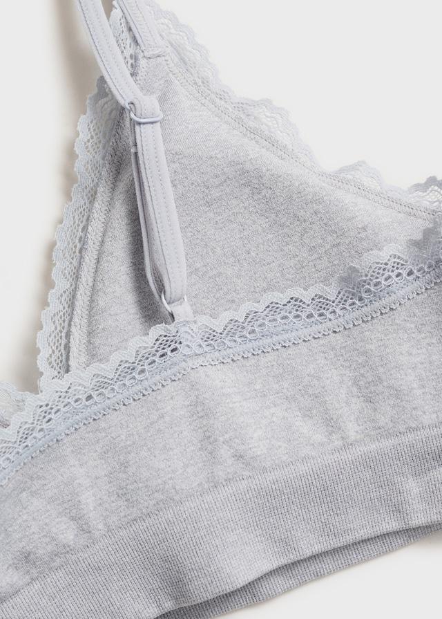 Mango Triangel-BH mit Seidenspitze-Detail Letzter Tag