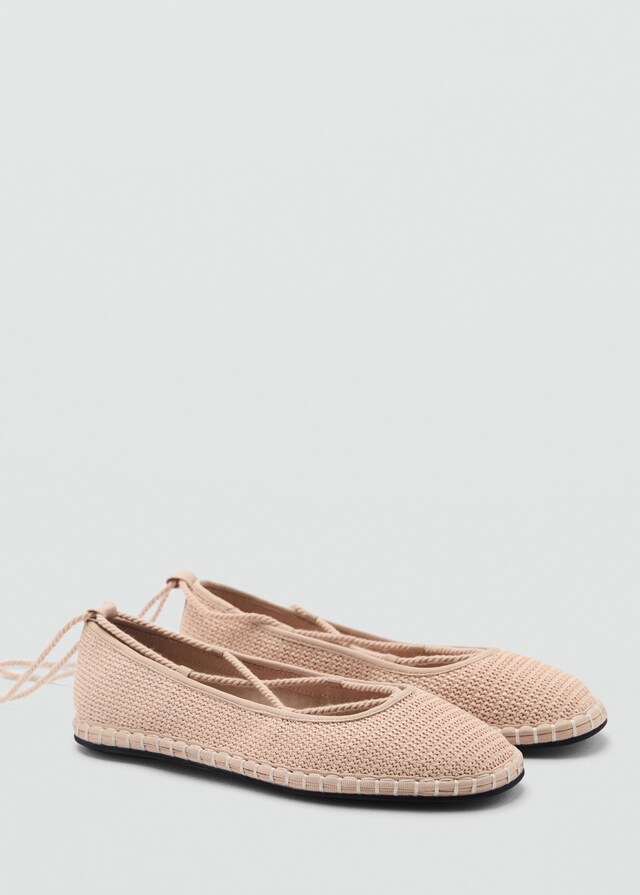 Mango Strick-Ballerina mit Schnürsenkeldetails Riesige Rabatte