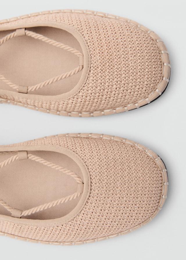 Mango Strick-Ballerina mit Schnürsenkeldetails Riesige Rabatte