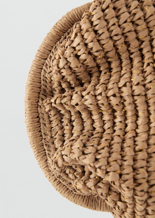 Mango Clutch-Tasche aus Naturfaser 50% Rabatt mit kostenlosem Versand