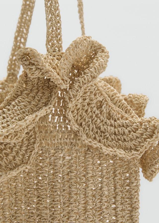 Mango Bucket Bag aus Naturfaser Kostenloser Versand international