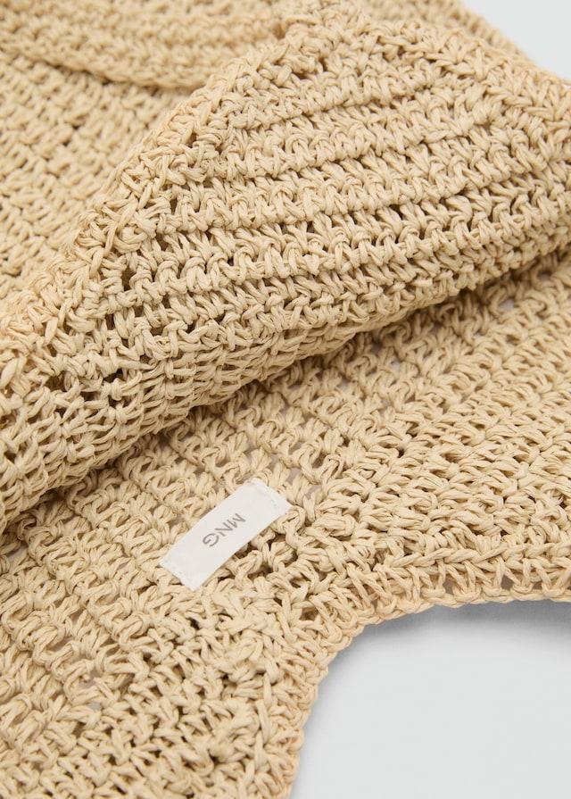 Mango Bucket Bag aus Naturfaser Kostenloser Versand international
