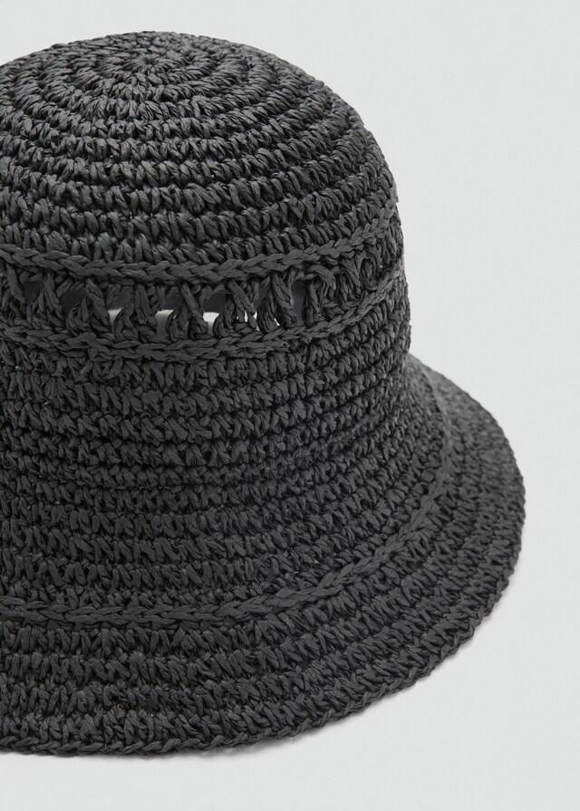 Mango Bucket Hat aus Stroh Vatertagsangebot