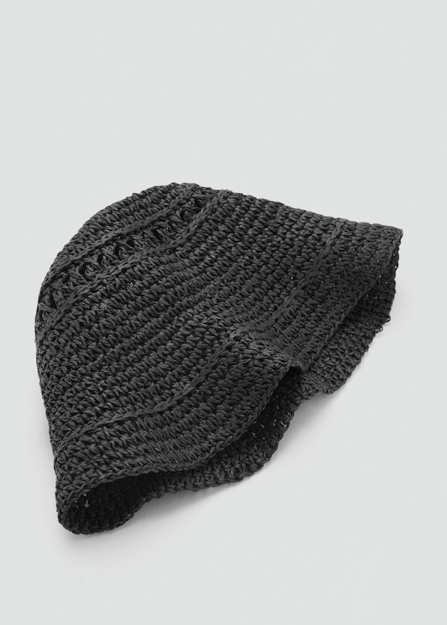 Mango Bucket Hat aus Stroh Vatertagsangebot