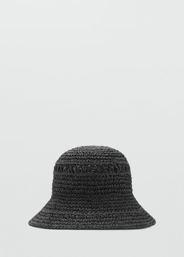 Mango Bucket Hat aus Stroh Vatertagsangebot