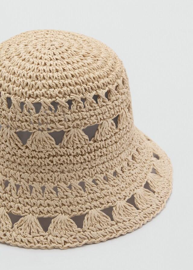 Mango Bucket Hat aus Stroh Lagerräumung