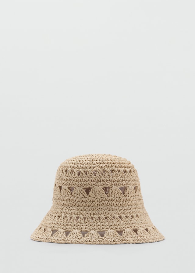 Mango Bucket Hat aus Stroh Lagerräumung