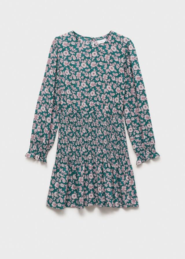 Mango Kleid mit Buchstaben-Muster und Raffdetails Exklusive Angebote