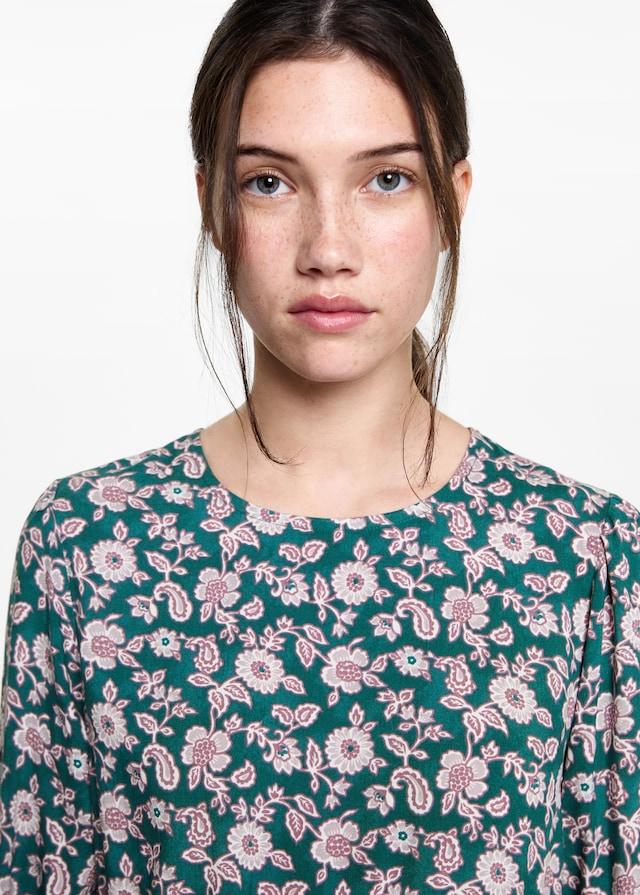Mango Kleid mit Buchstaben-Muster und Raffdetails Exklusive Angebote