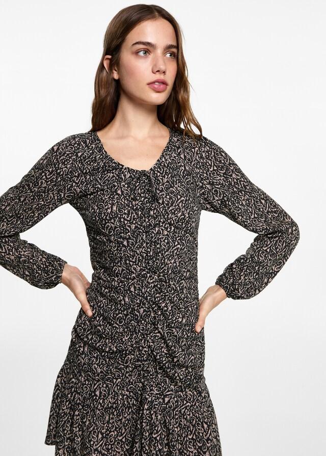 Mango Gekräuseltes Printkleid Bestseller
