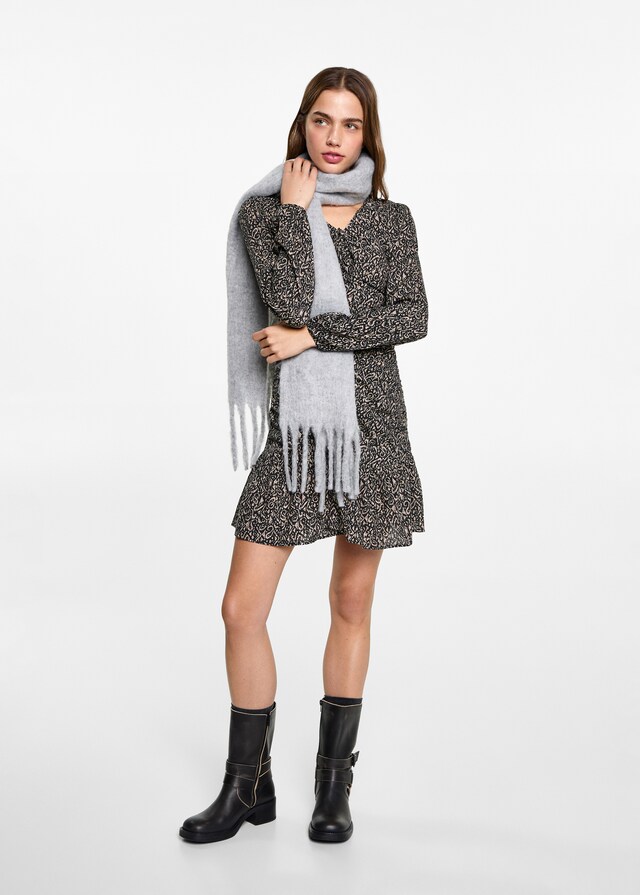 Mango Gekräuseltes Printkleid Bestseller