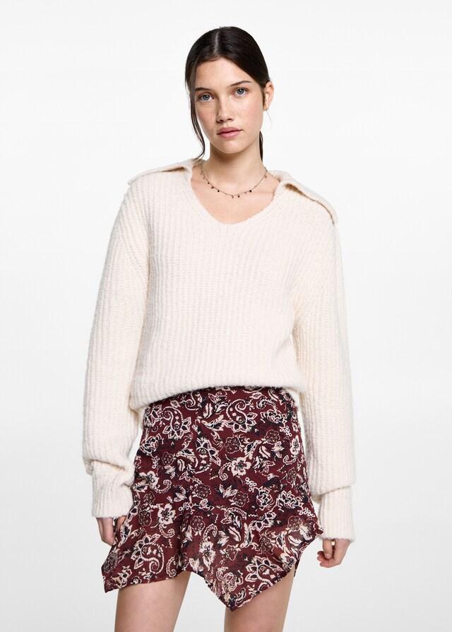 Mango Asymmetrisches Printkleid Sonderangebot der Fabrik