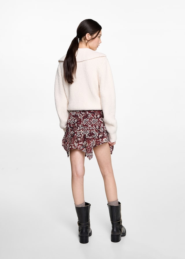Mango Asymmetrisches Printkleid Sonderangebot der Fabrik