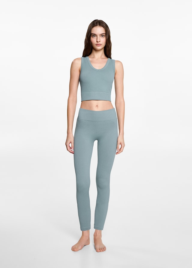 Mango Sportleggings mit Rippmuster Clearance-Verkauf