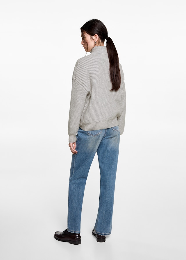 Mango Strickpullover mit Troyerkragen Fabrikladen