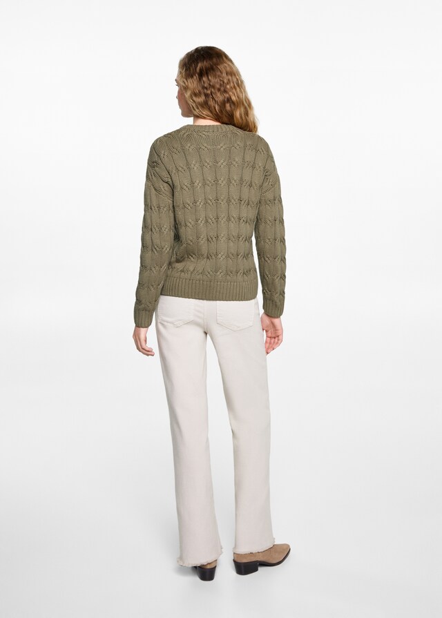 Mango Pullover mit Zopfmuster Speichern exportieren