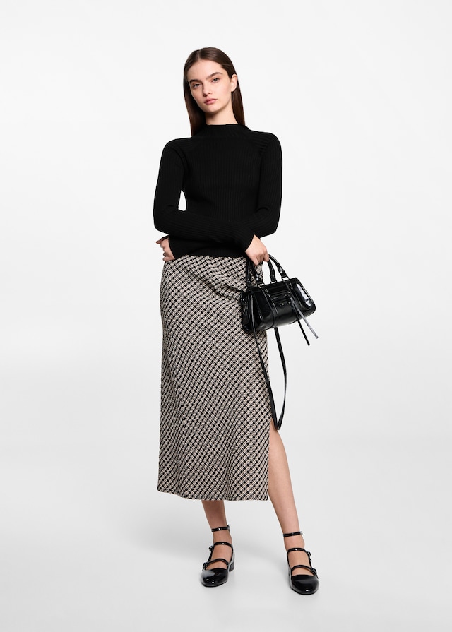 Mango Ripp-Pullover mit Rollkragen Black Friday Preise
