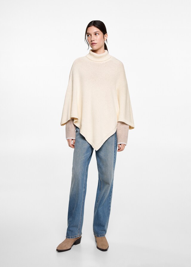Mango Strickponcho Im Verkauf