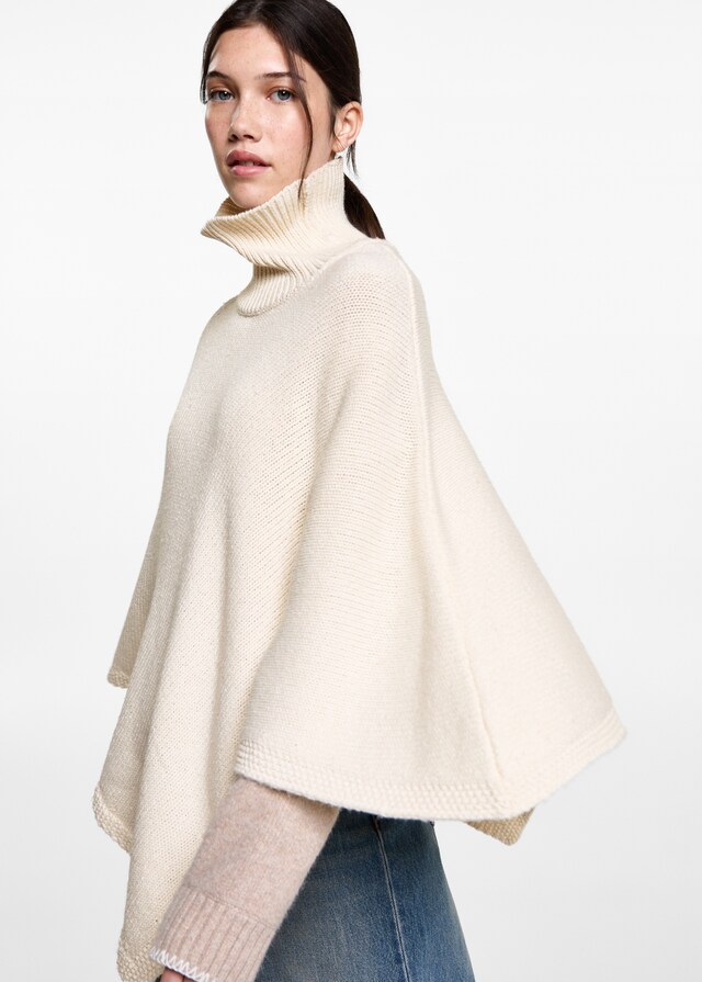 Mango Strickponcho Im Verkauf