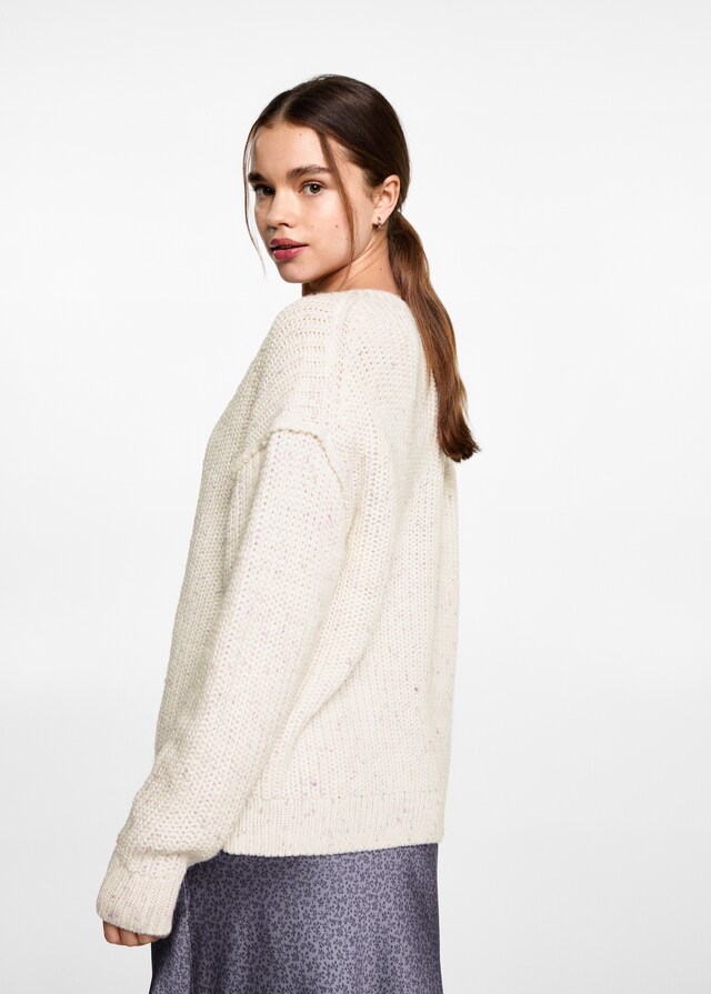 Mango Oversized-Pullover mit V-Ausschnitt zollfrei