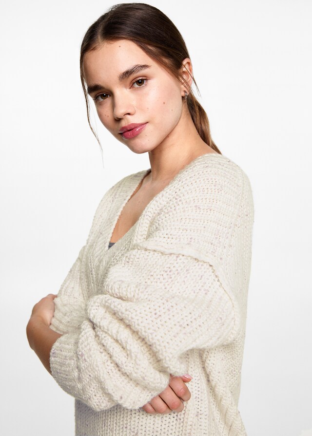 Mango Oversized-Pullover mit V-Ausschnitt zollfrei