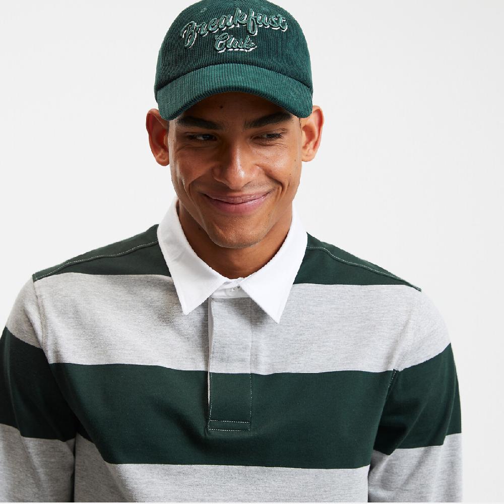 laredoute Gestreiftes Poloshirt lange Ärmel grau grün gestreift LA REDOUTE COLLECTIONS Tiefpreis