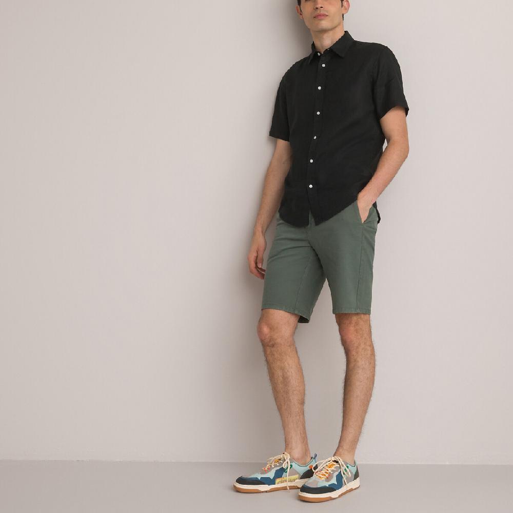 laredoute Kurzärmeliges Leinenhemd Regular-Fit schwarz LA REDOUTE COLLECTIONS Neueste Stile