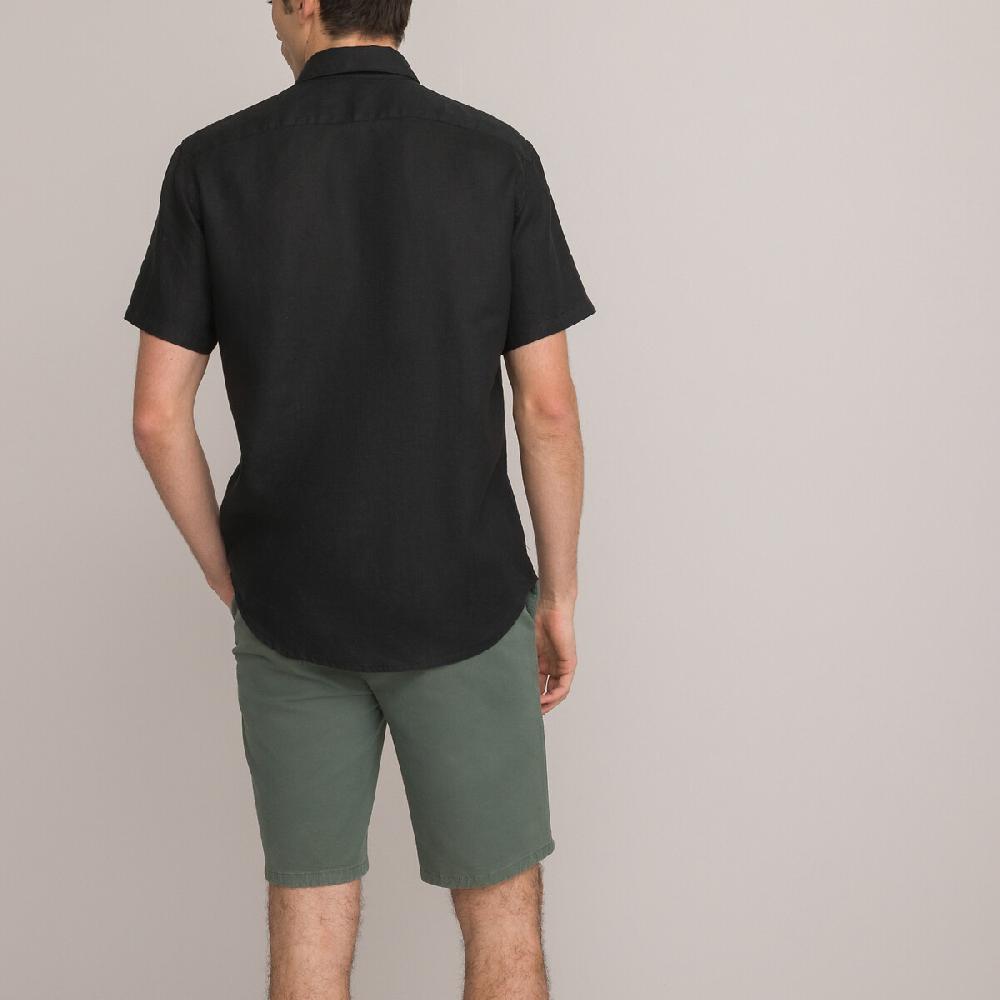 laredoute Kurzärmeliges Leinenhemd Regular-Fit schwarz LA REDOUTE COLLECTIONS Neueste Stile