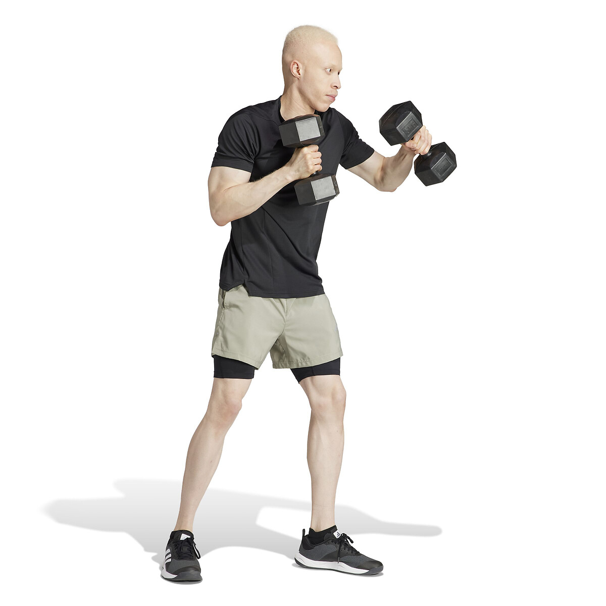 laredoute 2-in-1 Workout-Shorts beige adidas Performance Bis zu 65% Rabatt