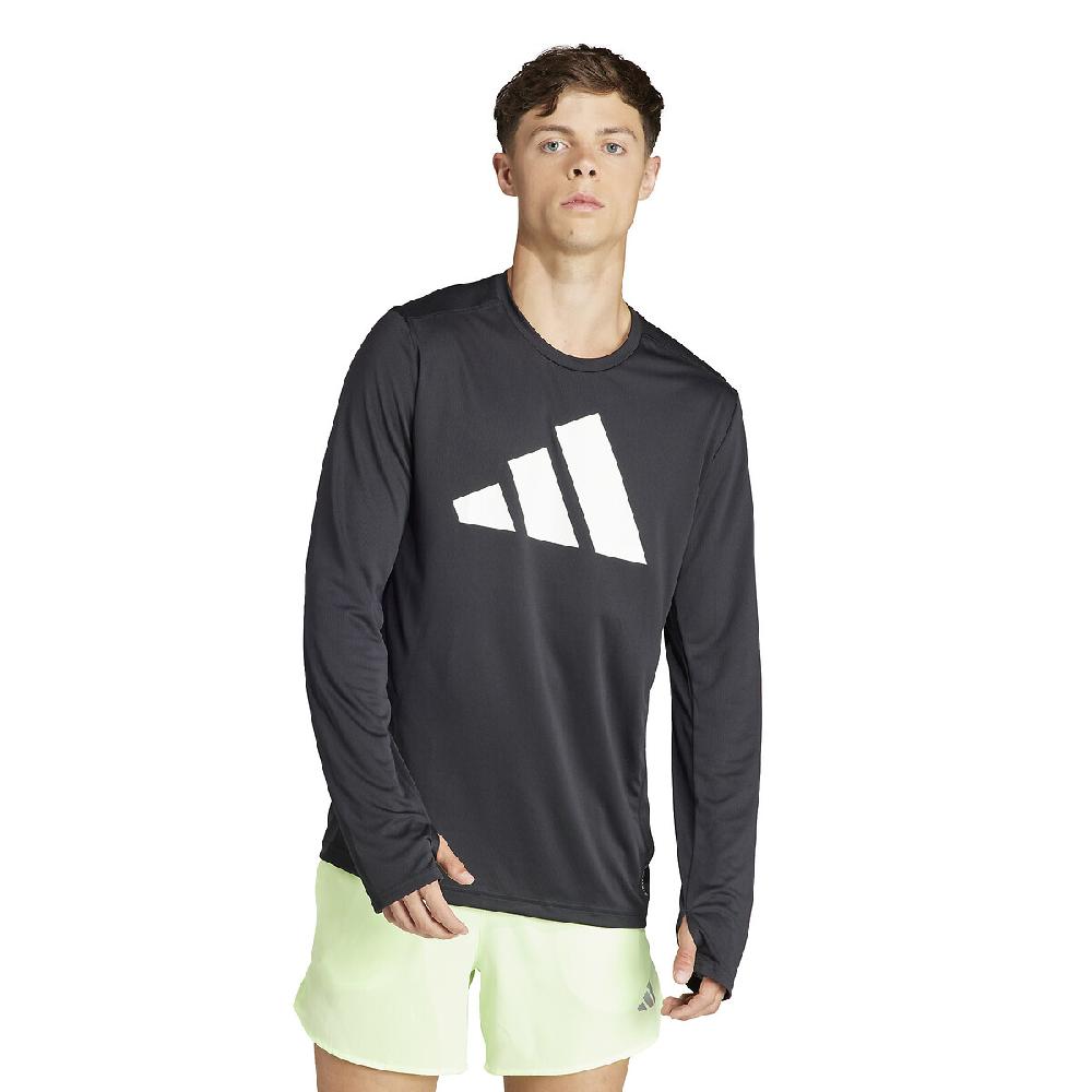 laredoute Langarmshirt mit grossem Logoprint schwarz adidas Performance