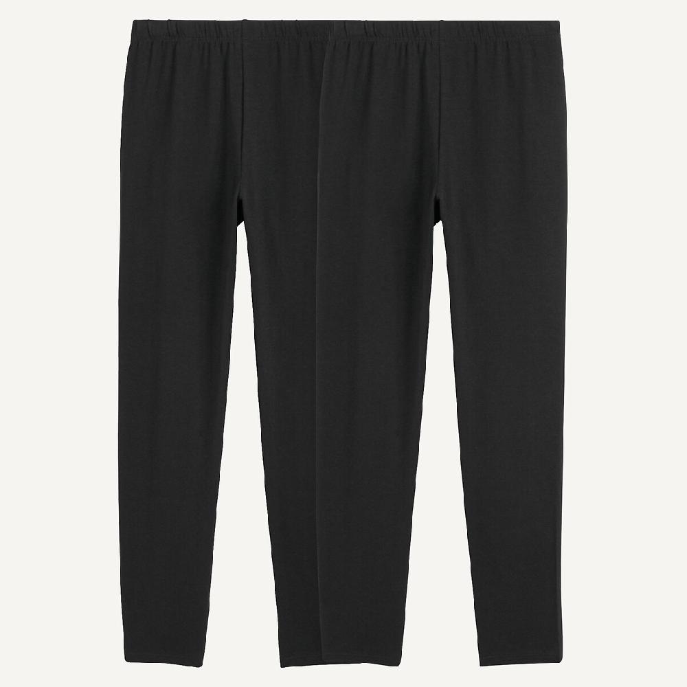 laredoute 2er-Pack unifarbene Leggings schwarz + schwarz LA REDOUTE COLLECTIONS Bis zu 65% Rabatt