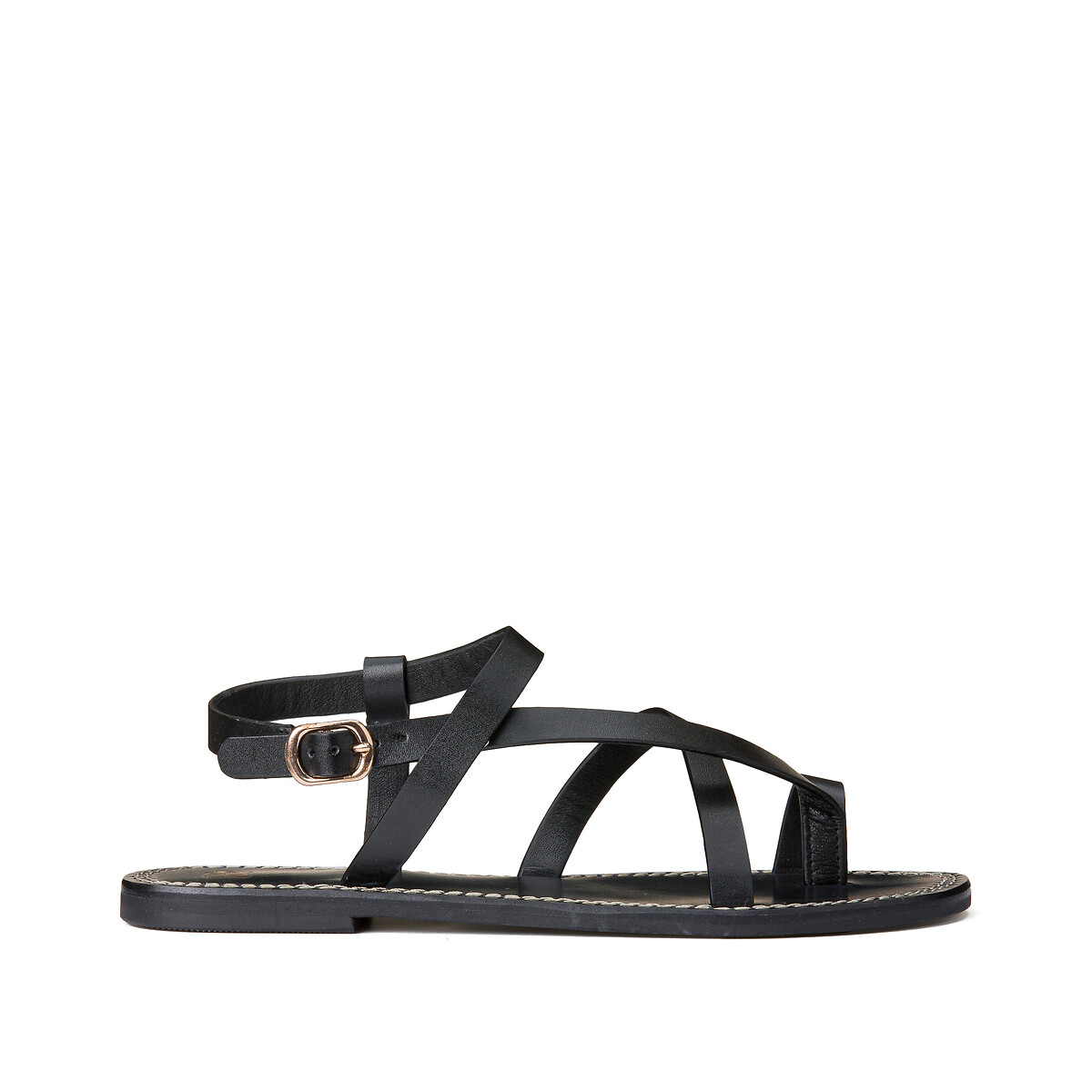 laredoute Signature-Zehensandalen aus Leder schwarz LA REDOUTE COLLECTIONS Bis zu 55% Rabatt
