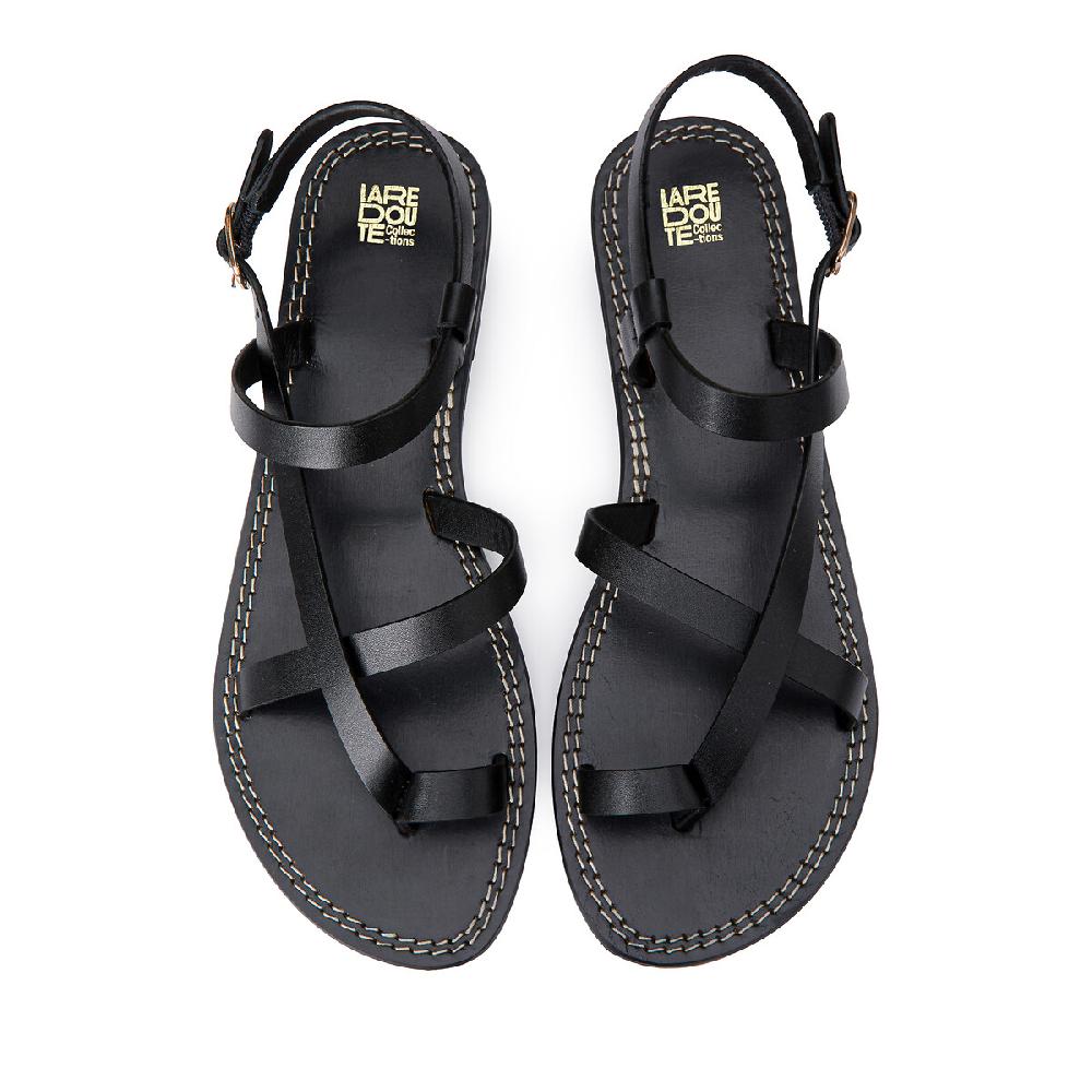 laredoute Signature-Zehensandalen aus Leder schwarz LA REDOUTE COLLECTIONS Bis zu 55% Rabatt